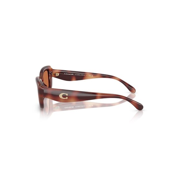 New COACH CR610 Havana Rectangle HC8390U 5774/73 Sunglasses Women - Picture 3 of 5